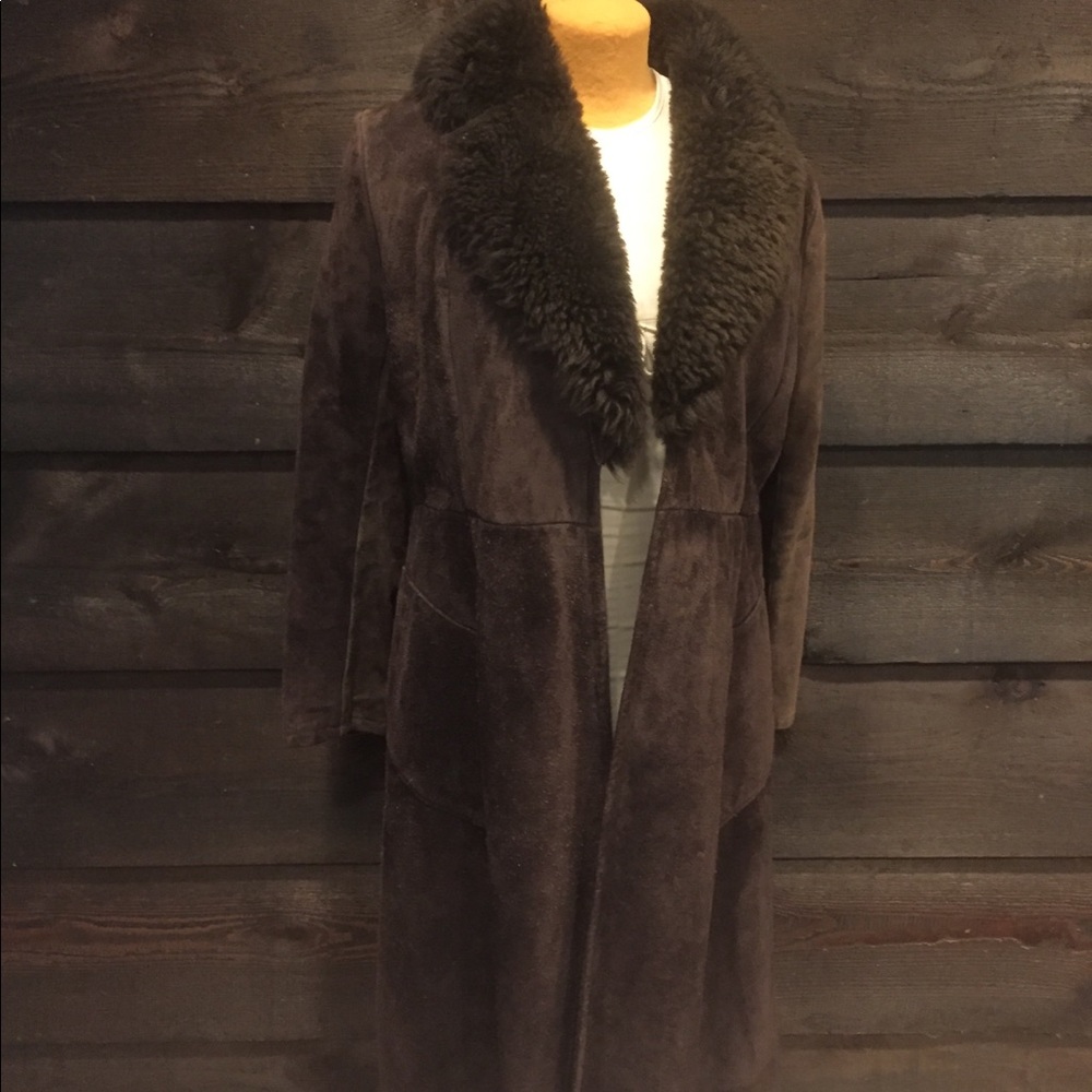 Full length Saks Fifth Avenue vintage suede coat